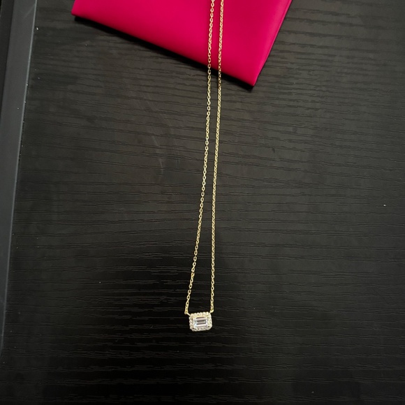 Adina Eden Pace Outline Solitaire Pendant Necklace - Picture 2 of 6